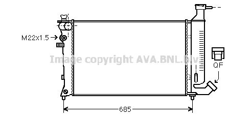 AVA QUALITY COOLING Радиатор, охлаждение двигателя PE2148